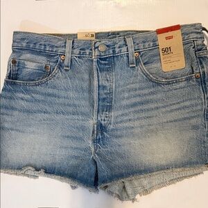 New Levi's 501 Light Blue Jean Shorts
